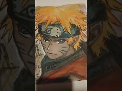 naruto art with watercolours #anime #drawing #art #naruto #watercolorpainting