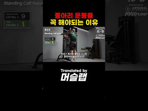 종아리 운동을 꼭 해야되는 이유