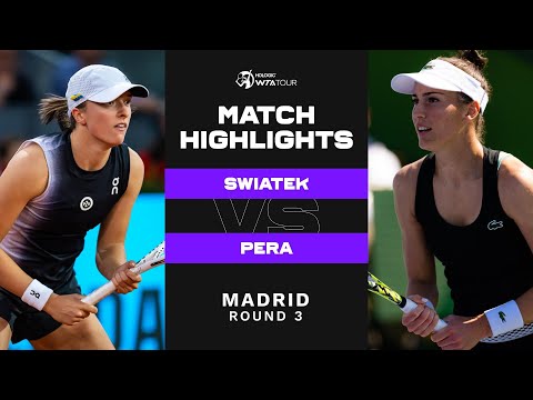 Iga Swiatek vs. Bernarda Pera | 2023 Madrid Round 3 | WTA Match Highlights