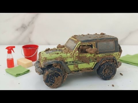 🚙 Extreme Muddy Jeep Wrangler Cleaning | Deep Wash & Detailing ASMR