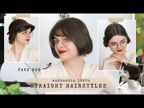 Video: Authentic 1920s Hairstyles For Straight & Long Hair 👒 Vintage Flapper Hair