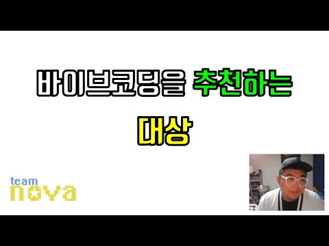 바이브코딩을 추천하는 대상