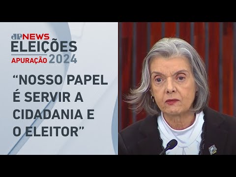 Cármen Lúcia comenta resultado das eleições municipais e ressalta segurança dos eleitores