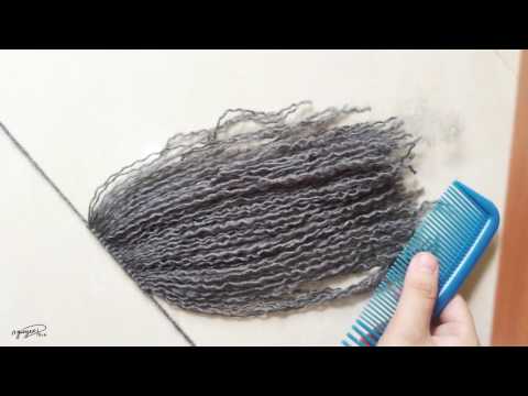 [206pro]Tutorial - Yarn doll hair for crochet doll (Part 1-Making hair)