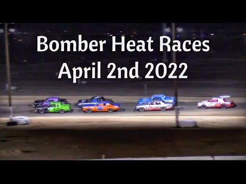 Bomber Heat Races At Central Arizona Speedway April 2nd 2022 - dirt track racing video image