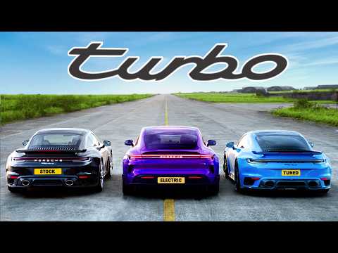 Ultimate Drag Race: Porsche 911 Turbo S vs Taycan Turbo GT vs Tuned 911