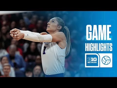Northwestern at Illinois | Highlights | Big Ten Volleyball | 11/28/2025