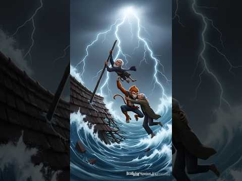 The Monkey Hero (Part 21): The Village Rescue | Hindi Action Story #shorts