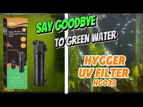 Say Goodbye to Green Water! Hygger UV Filter Revie Say goodbye to green and cloudy water! In this video, I review the Hygger HG032 4-in-1 Submersible U