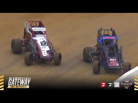 Midget Feature | Castrol Gateway Dirt Nationals | Preliminary Night 1 - dirt track racing video image