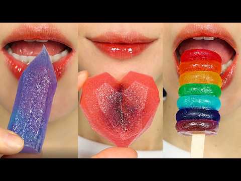 3분 <strong>ASMR</strong> 💎바삭한 보석젤리💎 3 Mins <strong>of</strong> Crunchy Crystal Candies