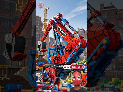 🔥 Roblox lego Spider-Man all superheroes as eslxcavator🔥#lego #spiderman #shorts #roblox #excavator