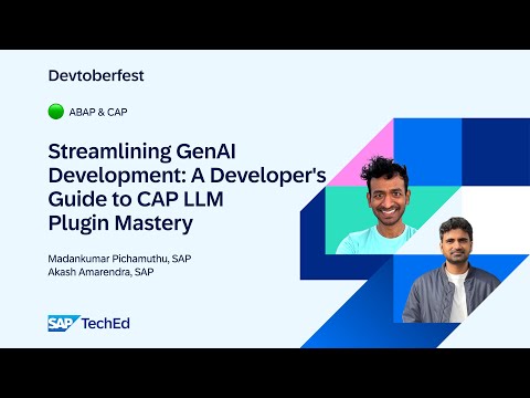 🟢 Streamlining GenAI Development: A Developer’s Guide to CAP LLM Plugin Mastery