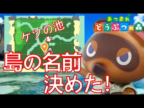 ケツの形の池がある島に名前が決まりました。『あつまれどうぶつの森』