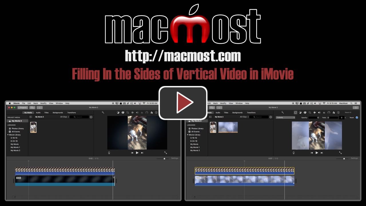 imovie vertical video