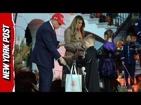 President Trump and the First Lady Host Trick-or-Treaters at the White House