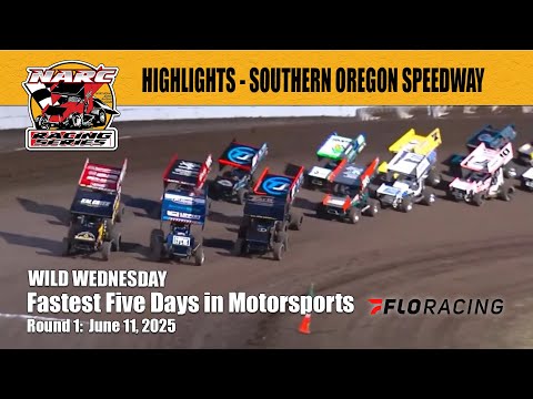RACE HIGHLIGHTS:  NARC SPRINT CARS @ SOUTHERN OREGON SPEEDWAY - JUNE 11, 2025 - dirt track racing video image