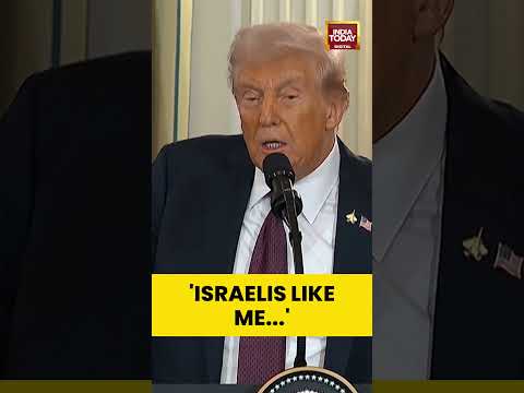 US President Donald Trump Speaks on Israelis Adoring Him | #shorts #trump #israelgazawar