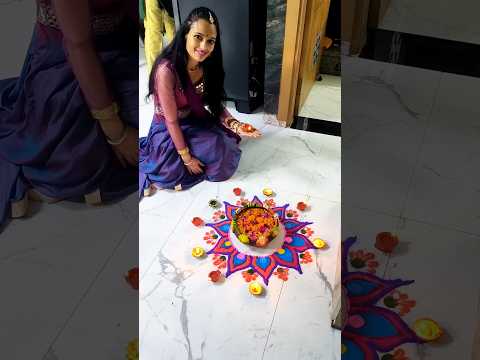 Rangoli Decoration Home/ DEEPAWALI Rangoli #deepawali #shorts #ytshorts #supportmychannel