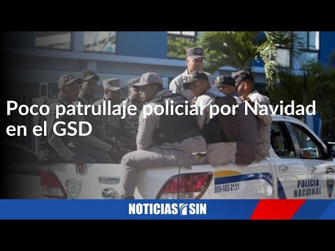 Poco patrullaje policial por Navidad en el GSD