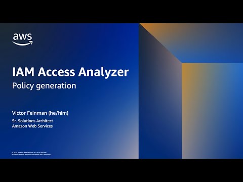 How to use IAM Access Analyzer policy generation | Amazon Web Services