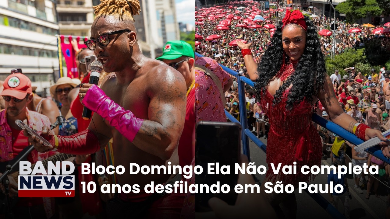 Bloco Domingo Ela Não Vai agita bloco no centro de SP neste domingo | BandNews TV