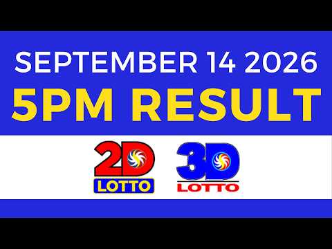Lotto Result Today 5PM September 14 2026 | EZ2 Swertres PCSO