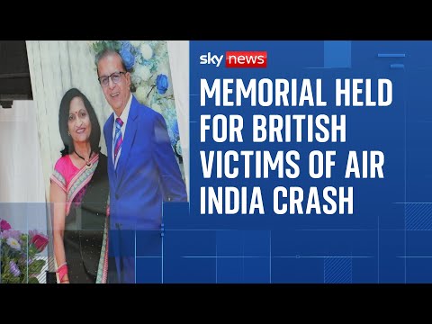 Memorial service held for British victims of the Air India plane crash