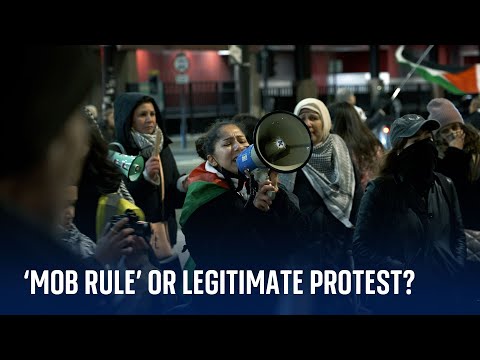 'Mob rule' or legitimate protest? Activists demand ceasefire outside Camden Town Hall