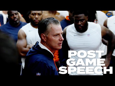 Eberflus locker room speech after win over Texans | Chicago Bears video clip