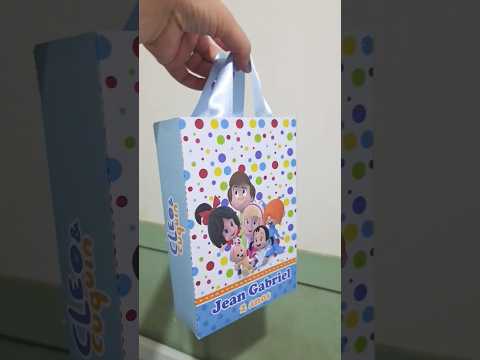 Sacolinha Perslnalizada Cleo e Cuquim #papelariapersonalizada #decoracao #cleoecuquin