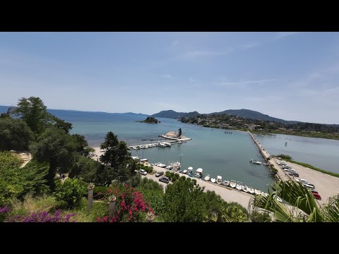 Corfu Kanoni and Mouse Island 🇬🇷 #beach #greece #travel #walking #shorts #youtube #walker #video