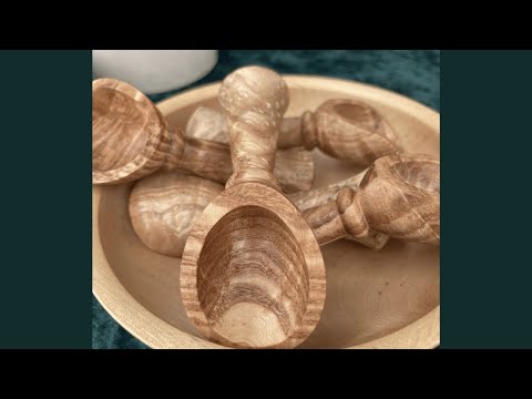 Daniel Stewart Turning An Olive Ash Scoop  - Woodturning