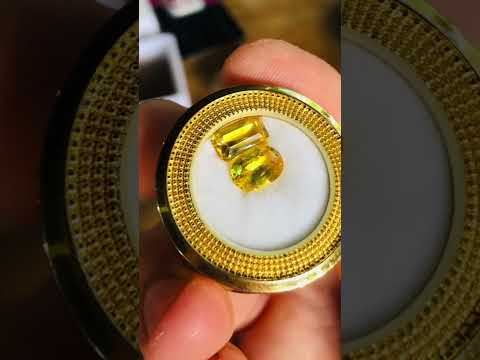 Cặp Sapphire vàng thiên nhiên Không Xử Lý đỉnh chóp 🥰🥰🥰 #sapphire  #gem  #gemstone #daquy