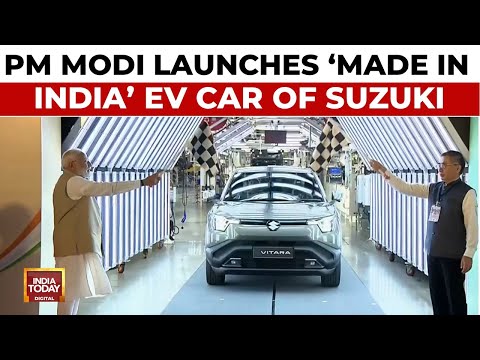 PM Modi in Gujarat: Flags Off 'Made in India' Suzuki eVitara Exports to 100+ Nations