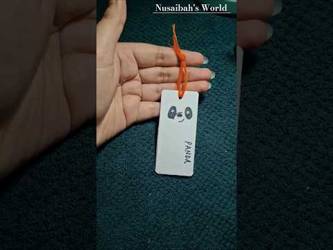 DIY bookmark🐼 |Nusaibah's  World |#cute #diy #artandcraft #bookmark #art #craft #pricetag #shorts