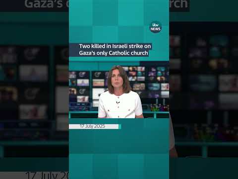 The Holy Family Church in Gaza was sheltering hundreds of Christians and Muslims. | ITV News