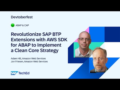 🟢 Revolutionize SAP BTP Extensions with AWS SDK for ABAP to implement a Clean Core Strategy