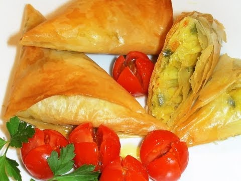 Receta Triangulos de masa filo con verduras al curry - Recetas de cocina, paso a paso, tutorial - UC5ONfXPjWgqElh0NZaRJ1tg