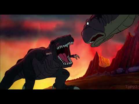 The Land Before Time - Sharptooth Attacks (Finnish) [HD]