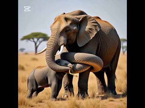 bear saved elephant (#viral 🐻 rescue mission story