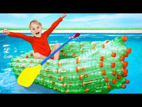 يتعلم الأطفال كيفية تحويل المواد القابلة لإعادة التدوير إلى ألعاب - فيديو تعليمي للأطفال