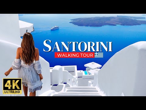 SANTORINI 2024 4K Walking Tour 🇬🇷 Greece's Most Magical Island