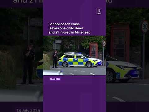 School coach crash leaves one child dead and 21 injured in Minehead