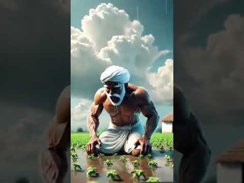 While ploughing the farmer's field, both the bulls die, then a pigeon comes with a tractor 😭 #ai