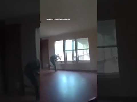 Bodycam Shows Oklahoma Suspect Dive Through Glass Window