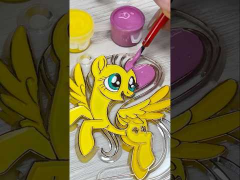 PINTO a FLUTTERSHY 💛 DIY😱Fácil y rápido #arte #colors #art #painting #toys #wow #new #pintar #pony