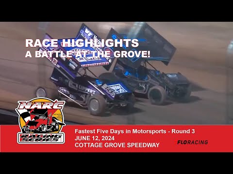 RACE HIGHLIGHTS:  NARC 410 Sprint Cars @ Cottage Grove Speedway - June 12, 2024 - dirt track racing video image