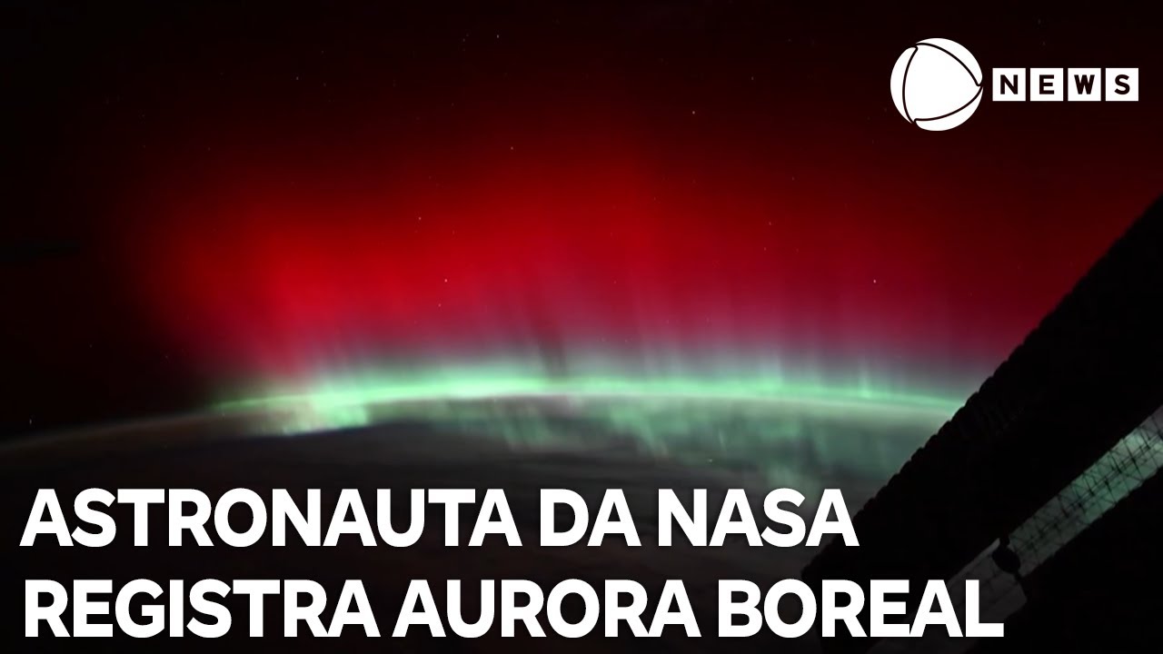 Astronauta da Nasa registra aurora boreal direto do espaço
