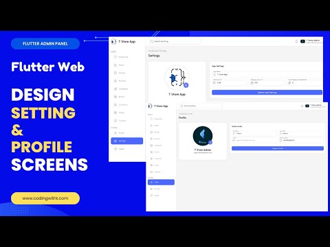 How to Design Profile & Settings Screens | Responsive E-commerce Admin Panel UI Tutorial